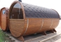Preview: Saunafass Länge 420 cm mit Terrasse und Panoramafenster Innenansicht 2